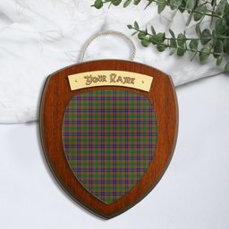 ScotsTee Shop Scottish Stephenson Old Clan Tartan Wooden Wall Plaque Personalize with Your Name
