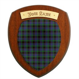 ScotsTee Shop Scottish Meoni Clan Tartan Wooden Wall Plaque Personalize with Your Name