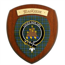 ScotsTee Shop Scottish Mackenzie Clan Crest Scottish Tartan Wooden Wall Plaque