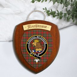 ScotsTee Shop Scottish MacGregor Clan Crest Scottish Tartan Wooden Wall Plaque
