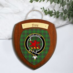 ScotsTee Shop Scottish Fife District Clan Crest Scottish Tartan Wooden Wall Plaque