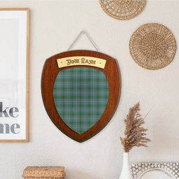 ScotsTee Shop Scottish Wishart Hunting Ancient Clan Tartan Wooden Wall Plaque Personalize with Your Name