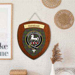 ScotsTee Shop Scottish Cochrane Clan Crest Scottish Tartan Wooden Wall Plaque