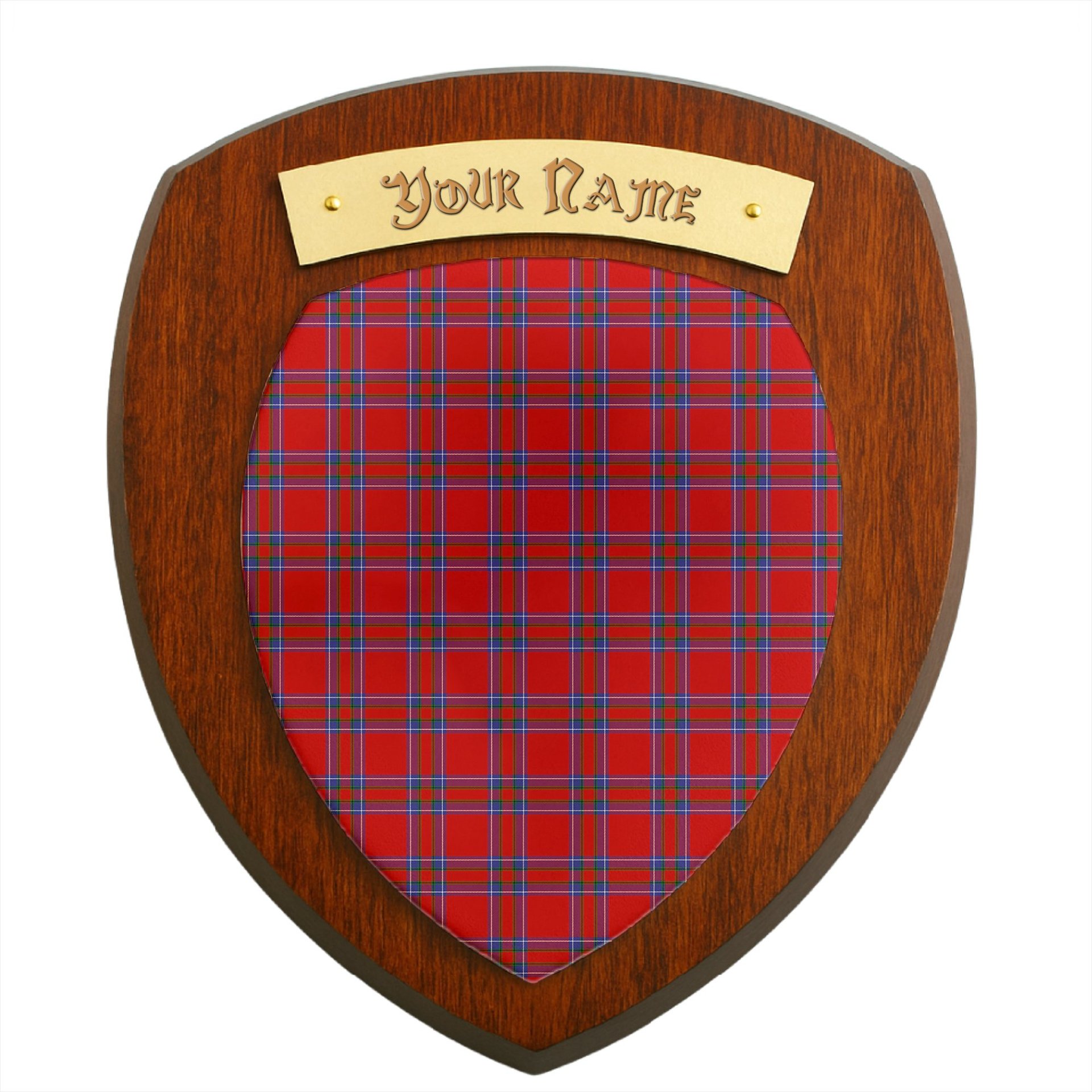 ScotsTee Shop Scottish Rait Clan Tartan Wooden Wall Plaque Personalize with Your Name