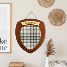 ScotsTee Shop Scottish McFarland Black White Ancient Clan Tartan Wooden Wall Plaque Personalize with Your Name