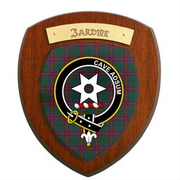 ScotsTee Shop Scottish Jardine Dress Clan Crest Scottish Tartan Wooden Wall Plaque