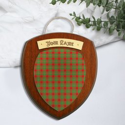 ScotsTee Shop Scottish Peter Clan Tartan Wooden Wall Plaque Personalize with Your Name