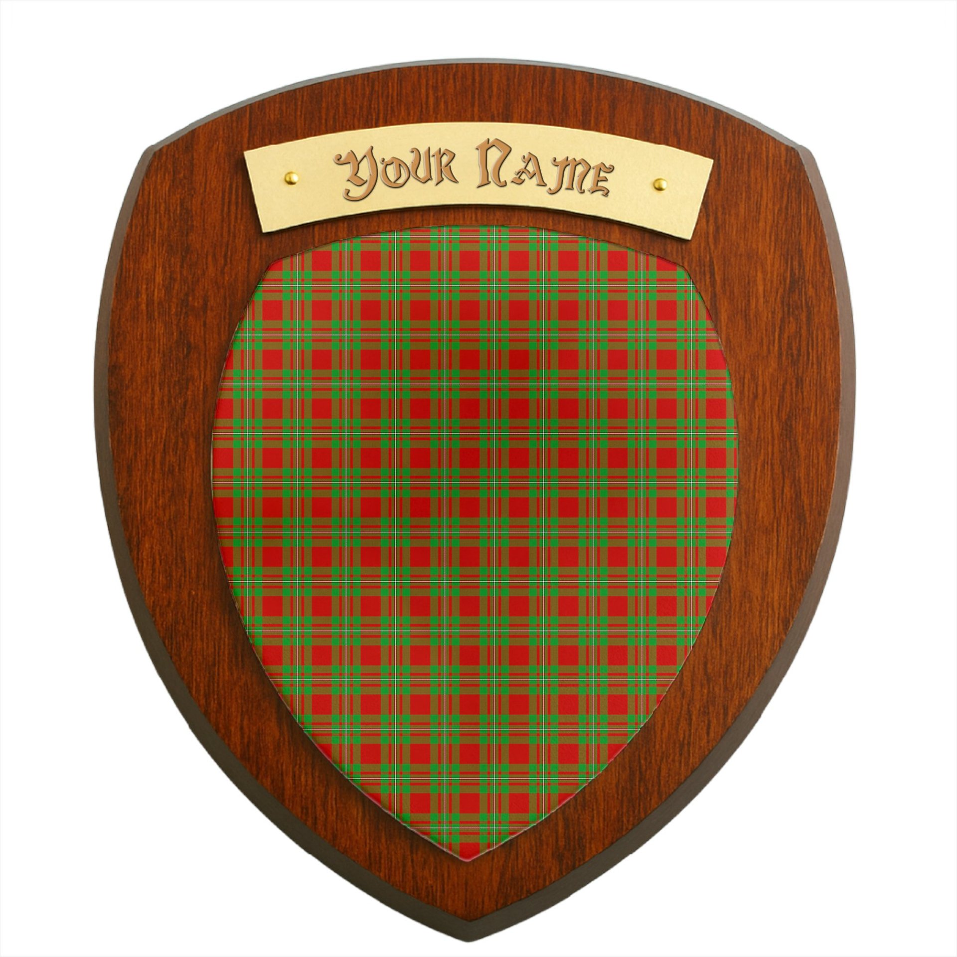 ScotsTee Shop Scottish Peter Clan Tartan Wooden Wall Plaque Personalize with Your Name