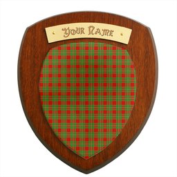 ScotsTee Shop Scottish Peter Clan Tartan Wooden Wall Plaque Personalize with Your Name
