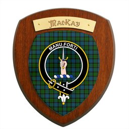 ScotsTee Shop Scottish MacKay Modern Clan Crest Scottish Tartan Wooden Wall Plaque