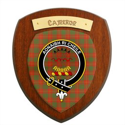 ScotsTee Shop Scottish Cameron Ancient Clan Crest Scottish Tartan Wooden Wall Plaque