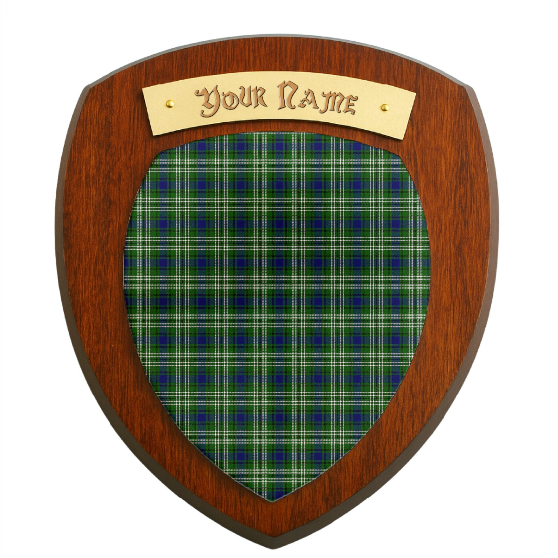 ScotsTee Shop Scottish Purves Clan Tartan Wooden Wall Plaque Personalize with Your Name