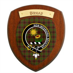 ScotsTee Shop Scottish Buchan Modern Clan Crest Scottish Tartan Wooden Wall Plaque