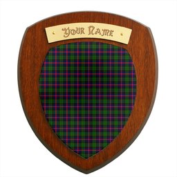 ScotsTee Shop Scottish Urquhart Modern Clan Tartan Wooden Wall Plaque Personalize with Your Name