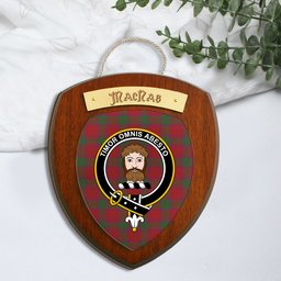 ScotsTee Shop Scottish MacNab Clan Clan Crest Scottish Tartan Wooden Wall Plaque