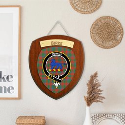 ScotsTee Shop Scottish Bruce Old Ancient Clan Crest Scottish Tartan Wooden Wall Plaque