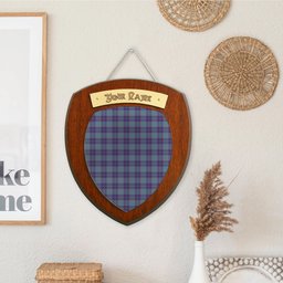 ScotsTee Shop Scottish Peacock Samantha Clan Tartan Wooden Wall Plaque Personalize with Your Name