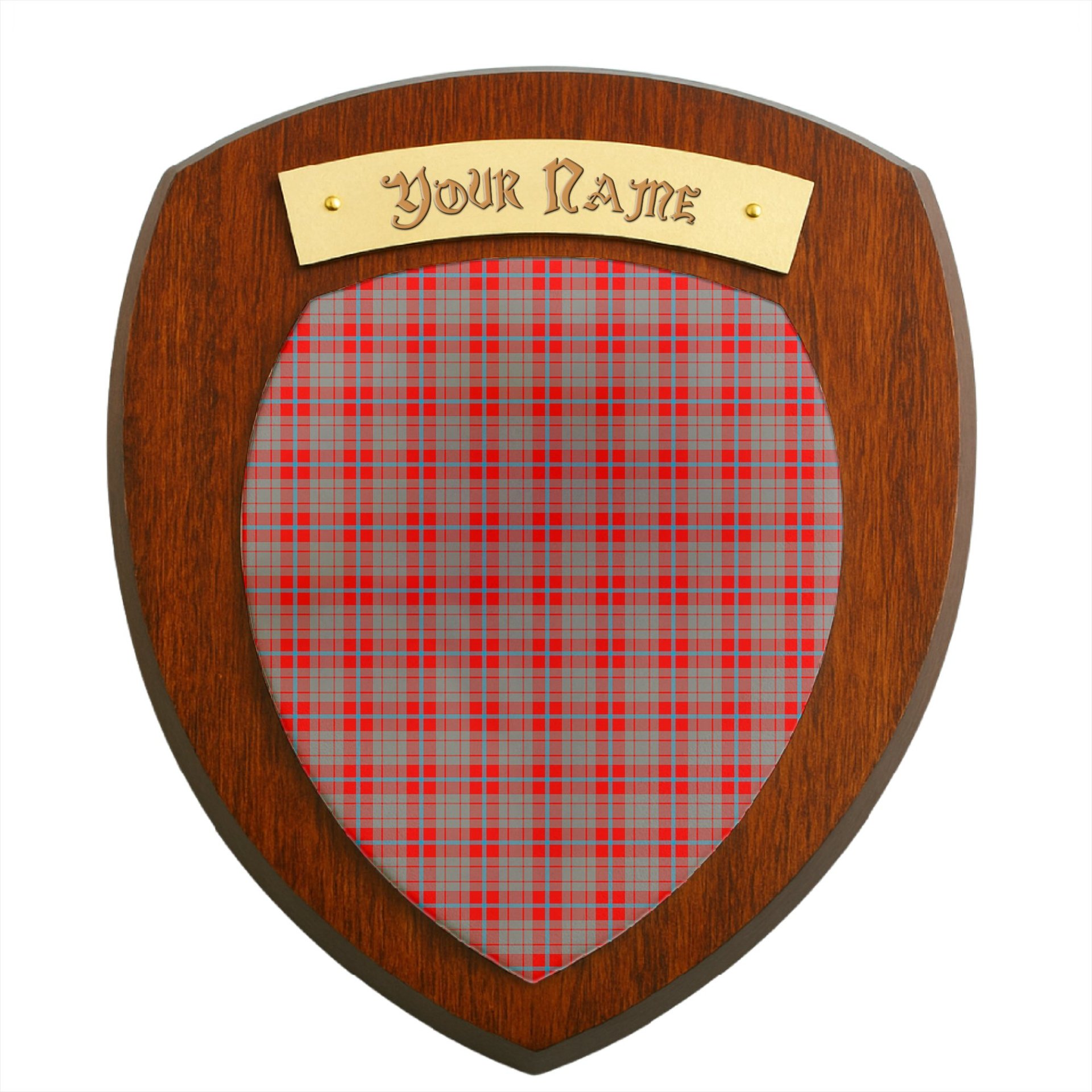 ScotsTee Shop Scottish Moubray Clan Tartan Wooden Wall Plaque Personalize with Your Name