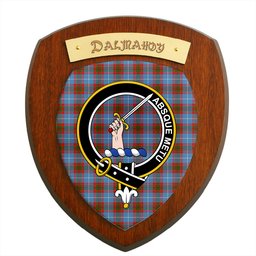 ScotsTee Shop Scottish Dalmahoy Clan Crest Scottish Tartan Wooden Wall Plaque