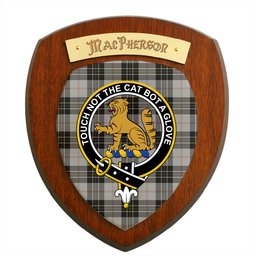 ScotsTee Shop Scottish MacPherson Dress Clan Crest Scottish Tartan Wooden Wall Plaque