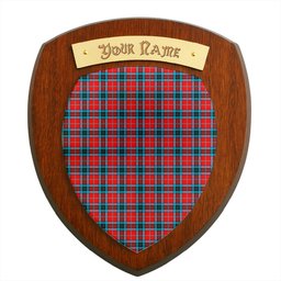 ScotsTee Shop Scottish MacTavish Modern Clan Tartan Wooden Wall Plaque Personalize with Your Name
