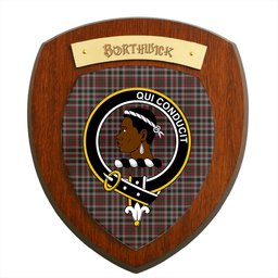ScotsTee Shop Scottish Borthwick Clan Crest Scottish Tartan Wooden Wall Plaque