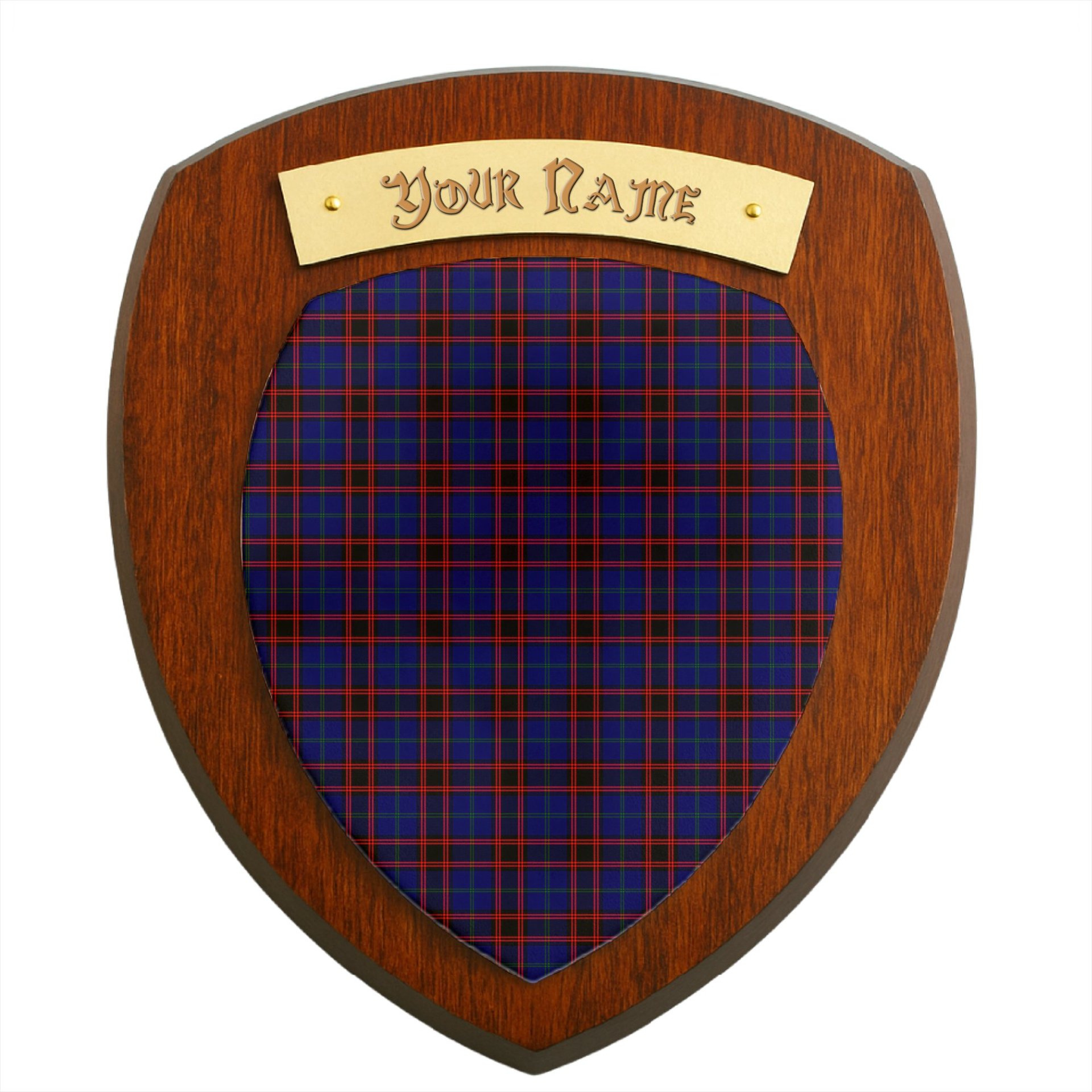 ScotsTee Shop Scottish Wedderburn Clan Tartan Wooden Wall Plaque Personalize with Your Name