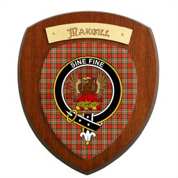 ScotsTee Shop Scottish MakGill Modern Clan Crest Scottish Tartan Wooden Wall Plaque