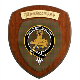 ScotsTee Shop Scottish MacGillivray Hunting Clan Crest Scottish Tartan Wooden Wall Plaque