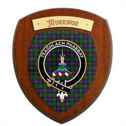 ScotsTee Shop Scottish Morrison Modern Clan Crest Scottish Tartan Wooden Wall Plaque