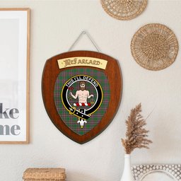 ScotsTee Shop Scottish McFarland Hunting Clan Crest Scottish Tartan Wooden Wall Plaque