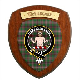 ScotsTee Shop Scottish McFarland Hunting Clan Crest Scottish Tartan Wooden Wall Plaque