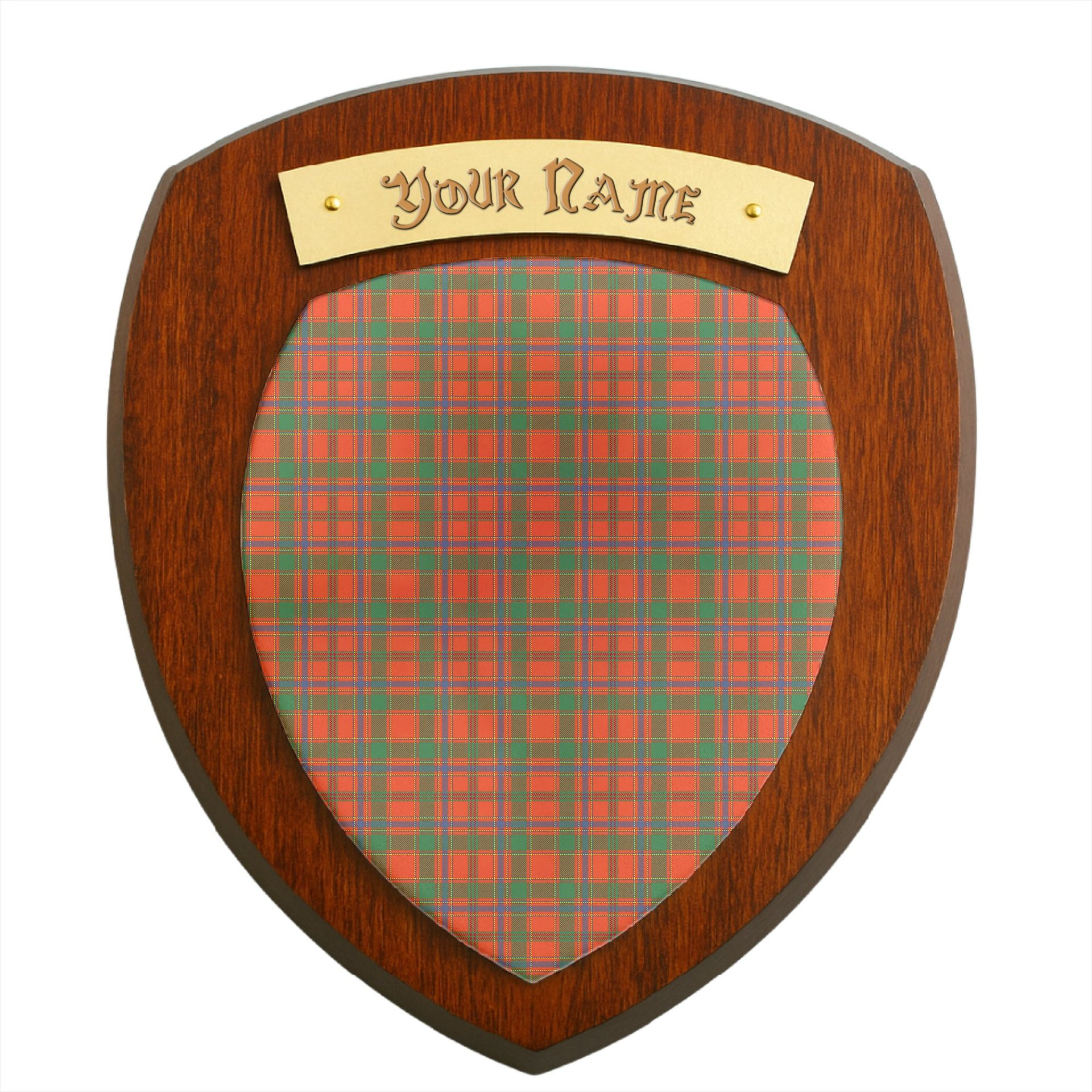 ScotsTee Shop Scottish Munro Ancient Clan Tartan Wooden Wall Plaque Personalize with Your Name