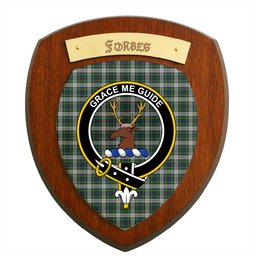 ScotsTee Shop Scottish Forbes Dress Clan Crest Scottish Tartan Wooden Wall Plaque
