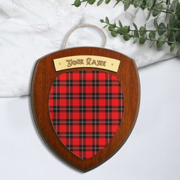 ScotsTee Shop Scottish Ramsay Modern Clan Tartan Wooden Wall Plaque Personalize with Your Name
