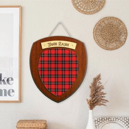 ScotsTee Shop Scottish Ramsay Modern Clan Tartan Wooden Wall Plaque Personalize with Your Name