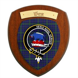 ScotsTee Shop Scottish Weir Clan Crest Scottish Tartan Wooden Wall Plaque