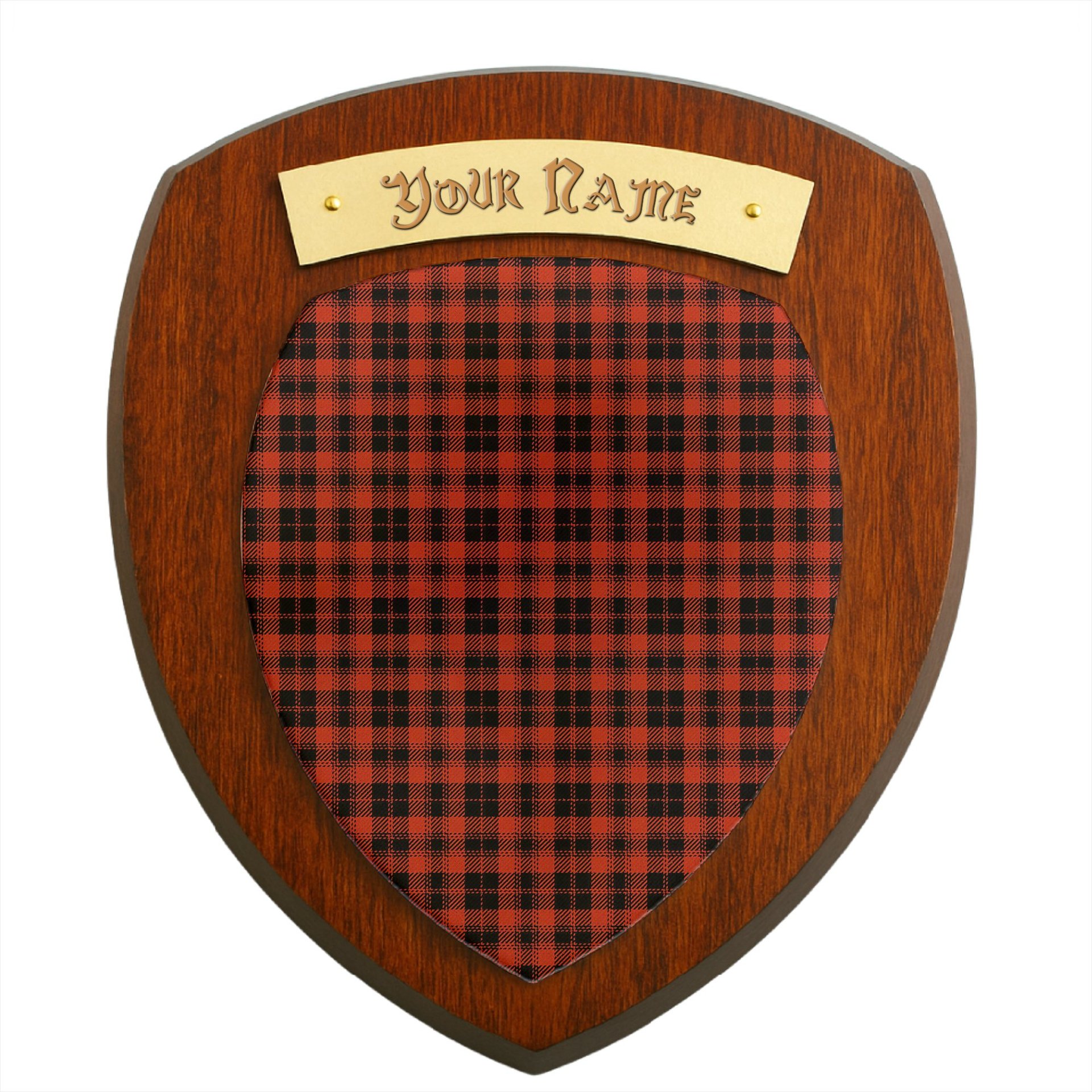 ScotsTee Shop Scottish Murray of Ochtertyre Ancient Clan Tartan Wooden Wall Plaque Personalize with Your Name