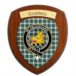 ScotsTee Shop Scottish Campbell Dress Clan Crest Scottish Tartan Wooden Wall Plaque