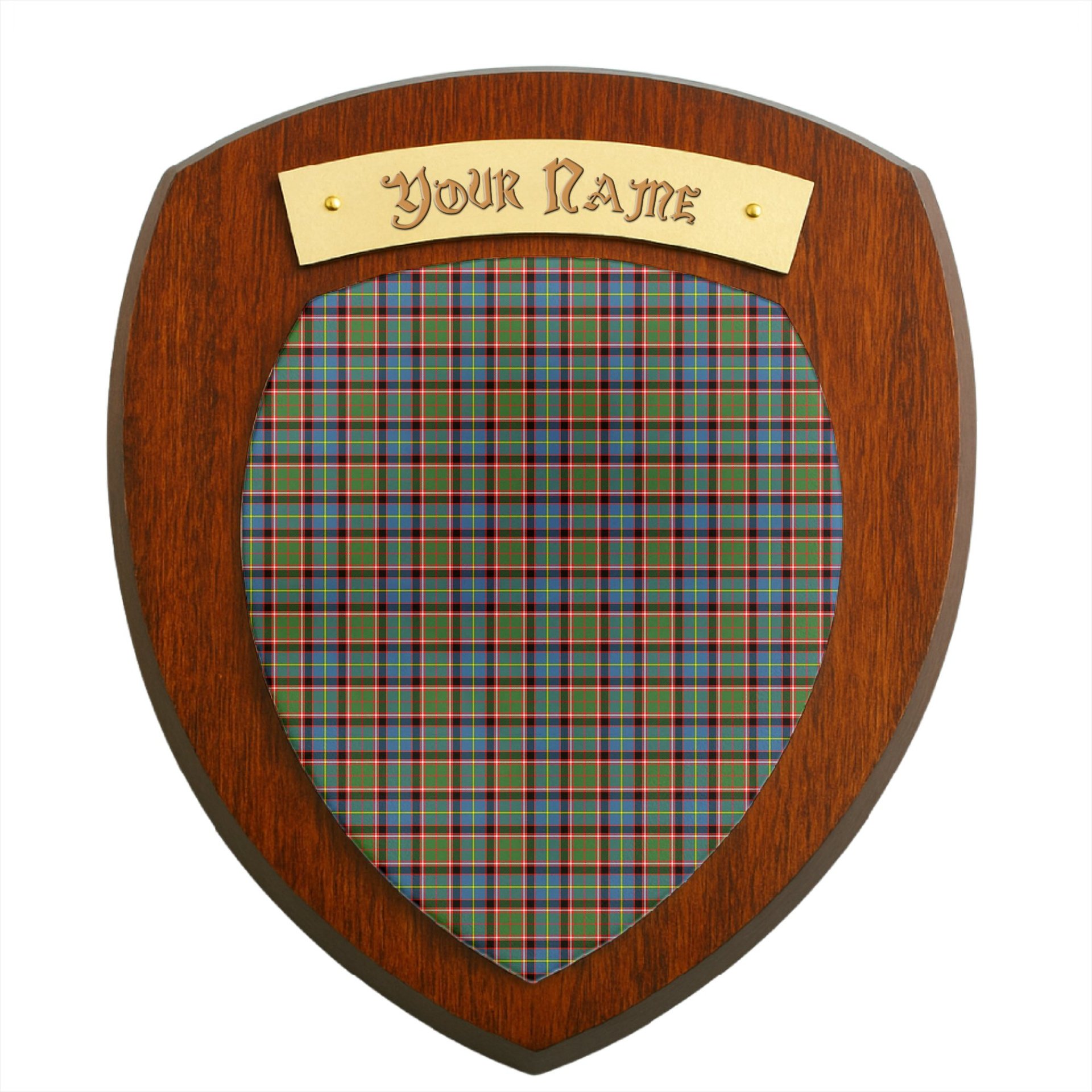 ScotsTee Shop Scottish Norvel Clan Tartan Wooden Wall Plaque Personalize with Your Name