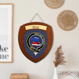 ScotsTee Shop Scottish Weir Ancient Tartan Clan Crest Scottish Tartan Wooden Wall Plaque