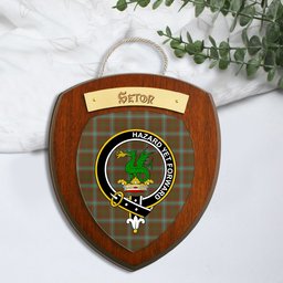 ScotsTee Shop Scottish Seton Hunting Clan Crest Scottish Tartan Wooden Wall Plaque