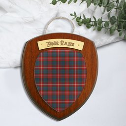 ScotsTee Shop Scottish Nicolson of Lewis Clan Tartan Wooden Wall Plaque Personalize with Your Name