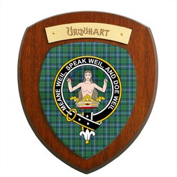 ScotsTee Shop Scottish Urquhart Ancient Clan Crest Scottish Tartan Wooden Wall Plaque