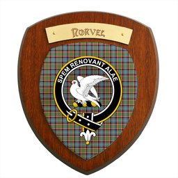 ScotsTee Shop Scottish Norvel Clan Crest Scottish Tartan Wooden Wall Plaque