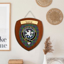 ScotsTee Shop Scottish Inglis Clan Crest Scottish Tartan Wooden Wall Plaque
