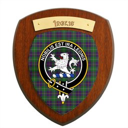 ScotsTee Shop Scottish Inglis Clan Crest Scottish Tartan Wooden Wall Plaque