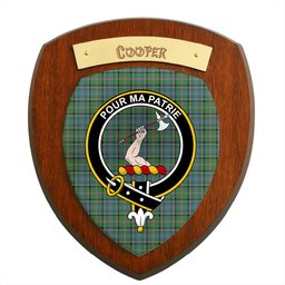ScotsTee Shop Scottish Cooper Ancient Clan Crest Scottish Tartan Wooden Wall Plaque