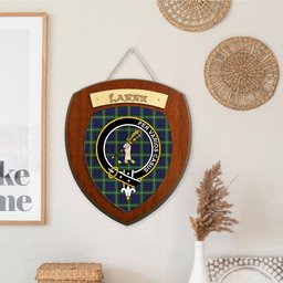 ScotsTee Shop Scottish Lammie Clan Crest Scottish Tartan Wooden Wall Plaque