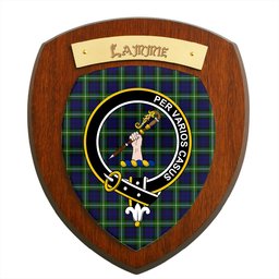 ScotsTee Shop Scottish Lammie Clan Crest Scottish Tartan Wooden Wall Plaque